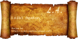 Loibl Agaton névjegykártya